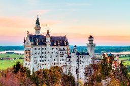 Neuschwanstein, the fairy tale castle near Munich in Bavaria, Germany