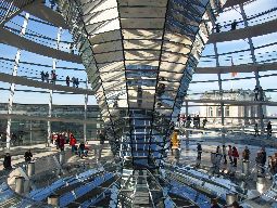 People visiting the German Parliament aka Reichstag