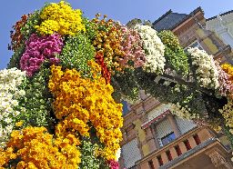 Flower arch at Chrysanthema festival, Lahr, Germany