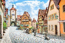 Medieval town of Rothenburg ob der Tauber, Bavaria, Germany