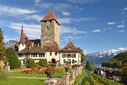 Spiez Castle, Jungfrau region, Canton Bern, Switzerland
