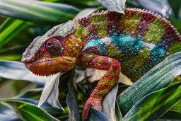 Panther Chameleon (Furcifer pardalis), fauna of Madagascar