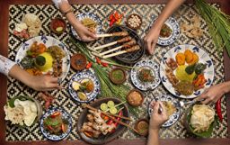 Different Indonesian dishes