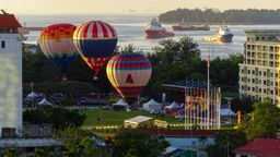 Early morning view of Labuan Square, Labuan, Malaysia.