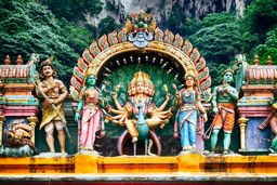 A Hindu temple at the Batu Caves in Kuala Lumpur
