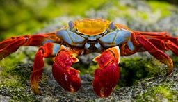 Crab sitting on a rock, Galapagos Islands