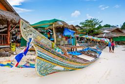 Long tail boat in Phi Phi Island, Krabi, Thailand