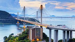 Hong Kong traffic highway, Ting Kau Bridge