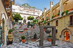 Views of Taormina at Sicily close to Etna