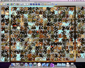 Curl jigsaw shapes and a frame