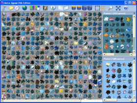 Classic jigsaw shapes and two pockets