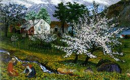 Nikolai Astrup Apple trees in bloom