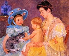 Mary Cassatt Children playing with a cat 1908