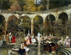 Francois Flameng Bathing of Court Ladies in the 18th Century 1888