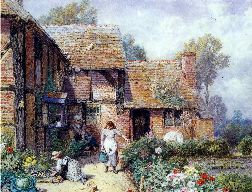Myles Birket Foster An Afternoon in the Garden