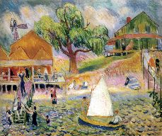 William J Glackens The Green Beach Cottage, Bellport Long Island