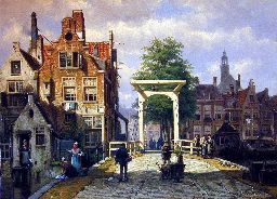 Willem Koekkoek The Busy Street
