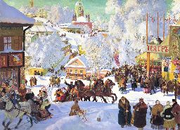 Boris Kustodiev Russian Shrovetide 1919