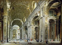 Giovanni Paolo Panini Interior of St Peter's Cathedral in Rome 1750s