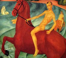 Kuzma Petrov-Vodkin Bathing of the red horse 1912
