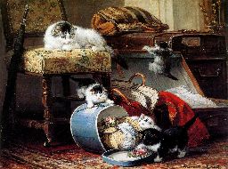 Henriette Ronner-Knip The new hat