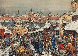 Apollinariy Vasnetsov A fair in Novgorod
