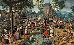 The Return of a Saint Anthony Pilgrimage, c.1550 by Pieter Aertsen