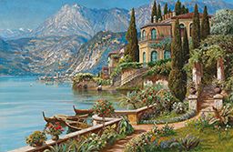 A View of Lake Como by Alois Arnegger