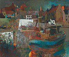 A Fife Fishing Town Harbour by William Birnie