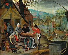 Autumn by a Follower of Pieter Brueghel the Younger