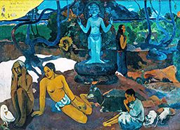 Detail from Where Do We Come From - What Are We - Where Are We Going by Paul Gauguin