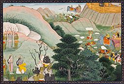 An Illustration to a Ramayana Series - Rama and Lakshmana Confer With the Monkey Army