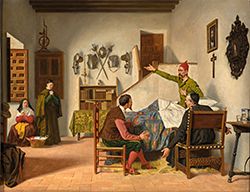 Visit of the Priest and the Barber to Don Quixote by Miguel Jadraque y Sanchez 