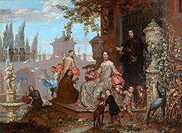 Family in a Garden by Jan van Kessel the Younger