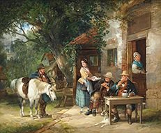 Outside the Royal Oak by William Shayer