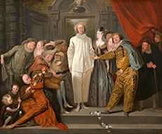 The Italian Comedians by Antoine Watteau