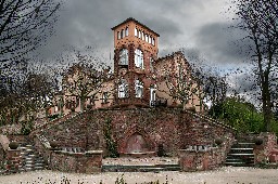 Front entrance in historical villa. Germany