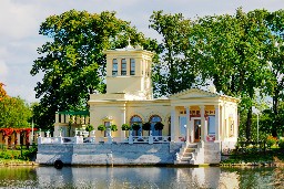 The newly restored Tsarina's Pavilion, Peterhof, Russia