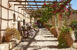 A monastery backyard in Arcady, Crete