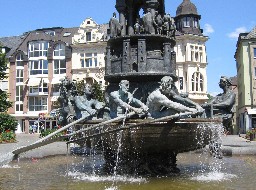 Fountain with oarsmen, Koblenz, Germany