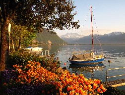 Swiss Riviera - from Montreux, the Lake Geneva (Leman) and the Dents du Midi mountain range