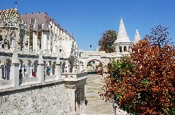 The great tower of Fishermen's Bastion on the castle hill of Budapest, Hungary