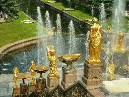 Fountain in Petrodvorets (Peterhof), St Petersburg, Russia