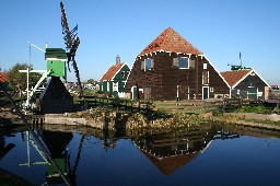 Tradational houses at Zaanse Schans, Holland