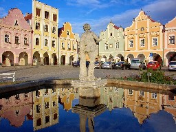 Historical houses in Telc, Czech Republic