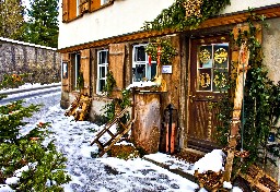 Typical swiss wooden house, Appenzell, Switzerland