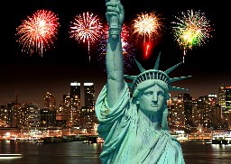 The Statue of Liberty and New York City
