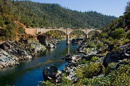 Old bridge in the mountains