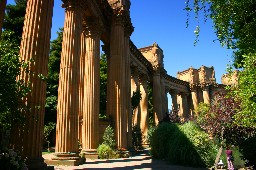The Palace of Fine Arts in the Marina District of San Francisco, California