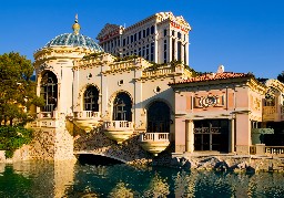 Caesars Palace in Las Vegas at sunset
